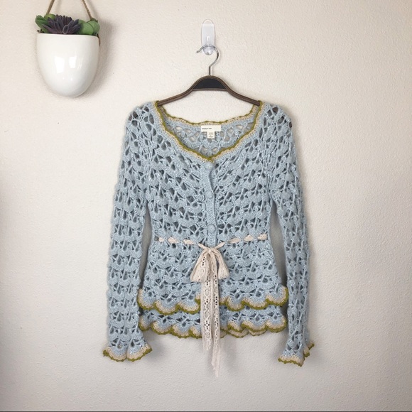 Anthropologie Sweaters - ✖️SOLD✖️•SLEEPING on SNOW• Alpaca Crochet  Sweater